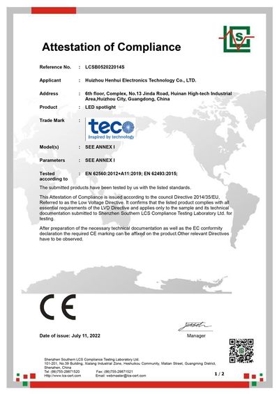 Teco-LVD-Certificate