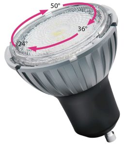 Tecolite beam angle adjustable GU10 LED dimmable 7W