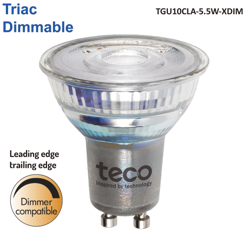 Tecolit LED GU10 Glass SMD Dimmable LED light