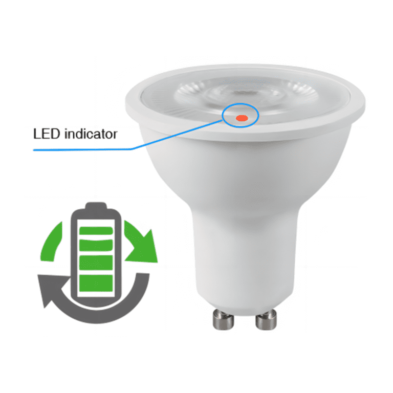 Teco GU10 Plastic Rechargeable Dimmable LED Bulb