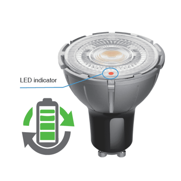 Tecolite-GU10-Rechargeable-Dimmable-4W-LED-Light-Front