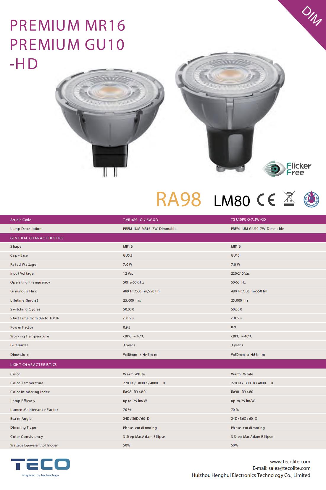 Tecolite-premium-metal-led-bulbs-GU10/MR16-SPEC