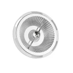 Top-down view of an ES111 LED reflector lamp with concentric reflector pattern