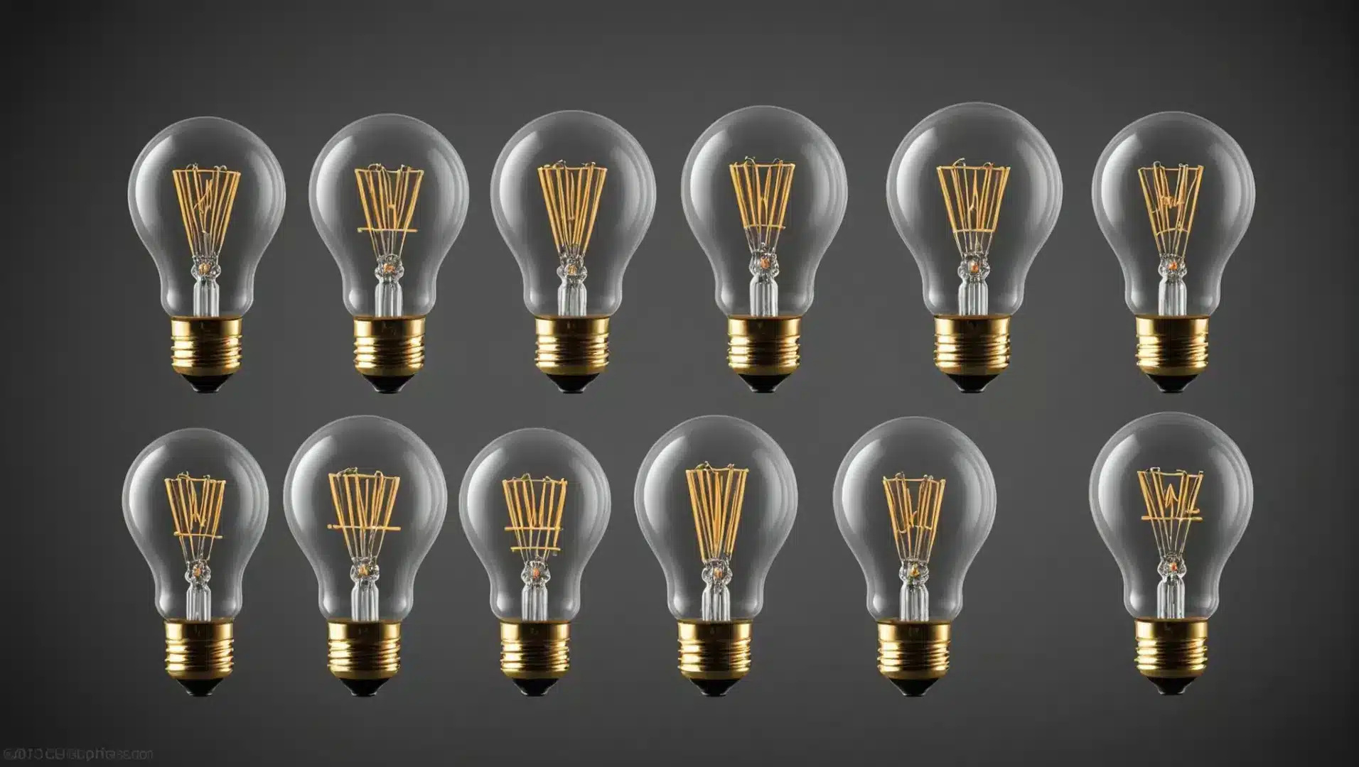 Different types of light bulbs with voltage specifications