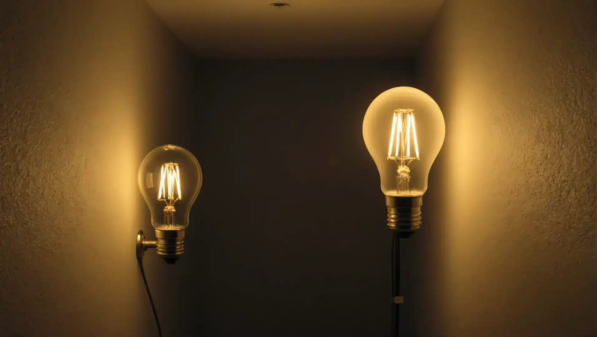 LED and Halogen light bulb comparison in fixtures