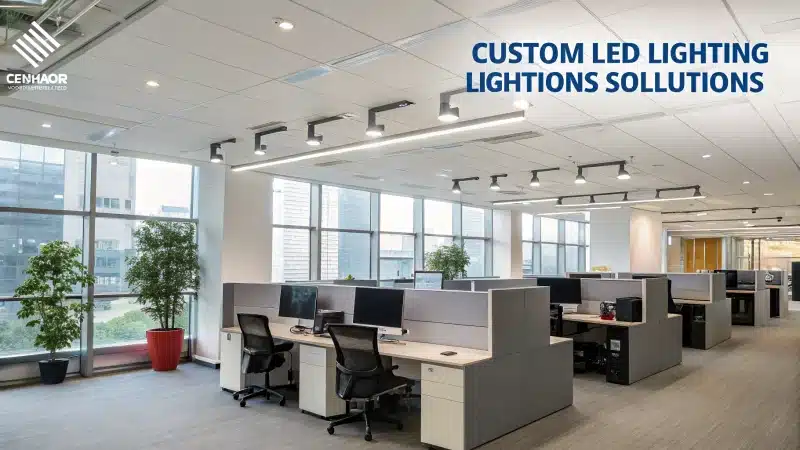 Bright contemporary office with LED lighting solutions