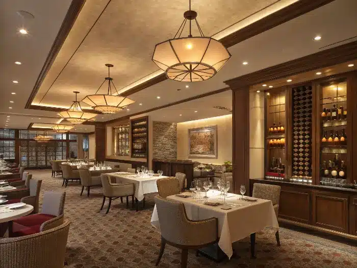 restaurant lighting design dining atmosphere commercial project