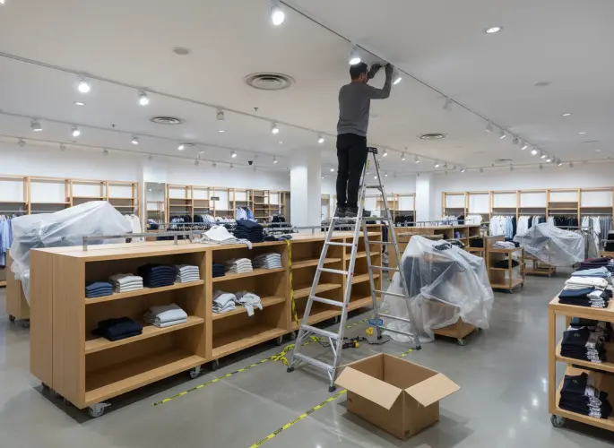 shelf lighting placement and installation for supermarkets