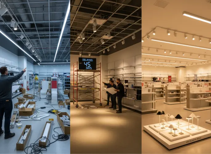 common mistakes in supermarket shelf lighting design