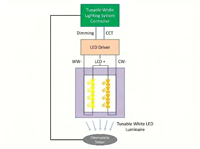 tunable white LED spotlight CCT control