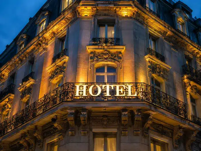 architectural lighting design examples hotel facade lobby exterior
