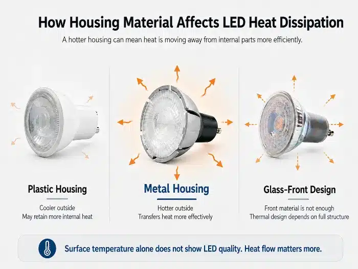 metal housing LED heat dissipation