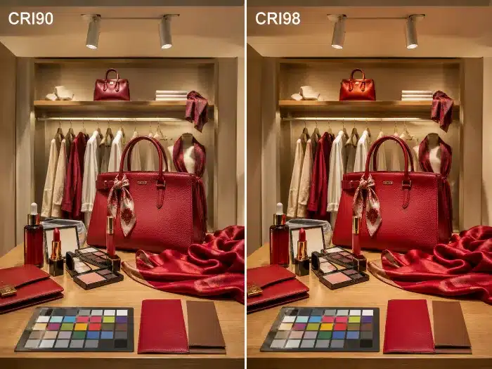 cri 90 vs cri 98 gu10 retail lighting