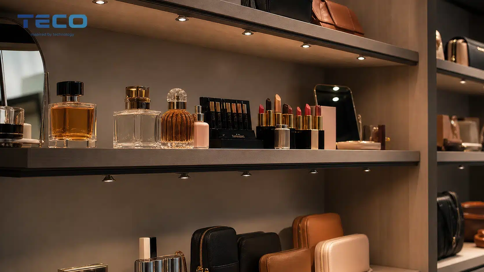 high CRI MR11 LED lighting for cosmetics and boutique open shelf display