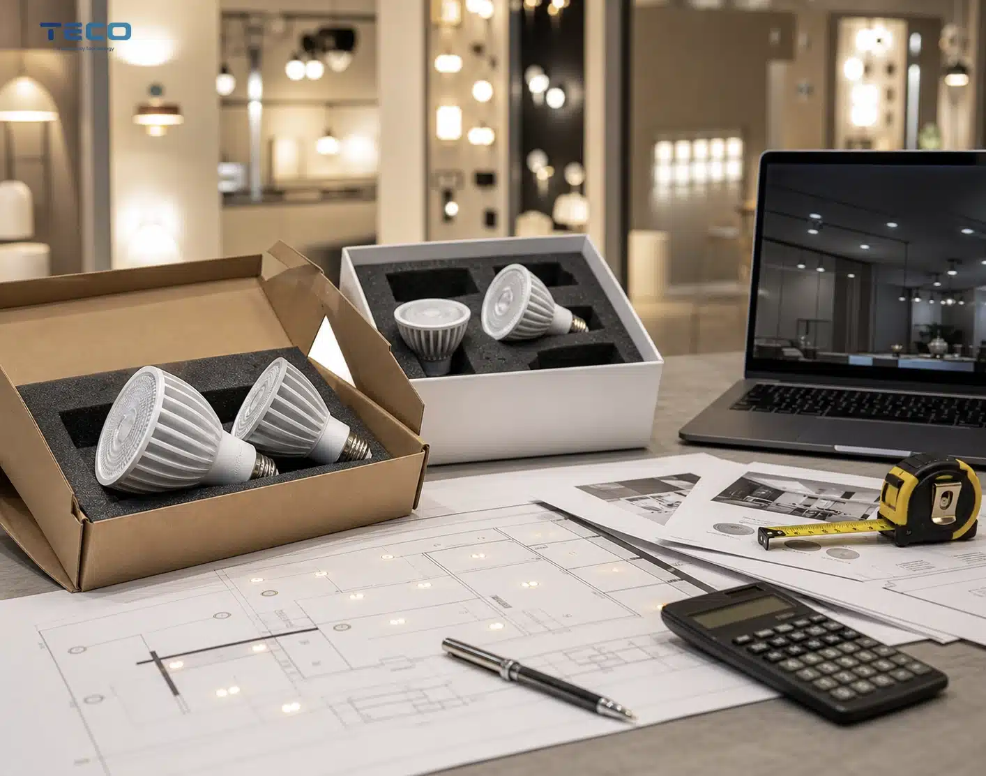 cost-effective LED bulb selection for large commercial rooms