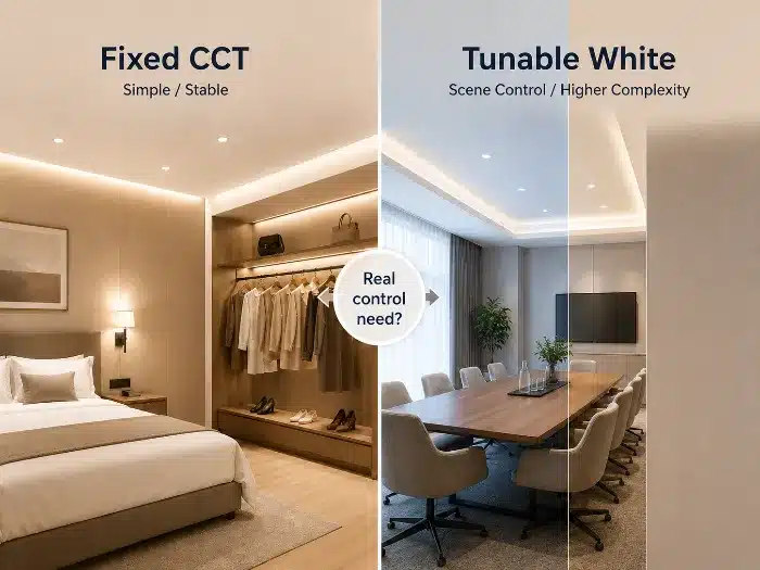 Fixed CCT vs Tunable White LED Lighting Selection